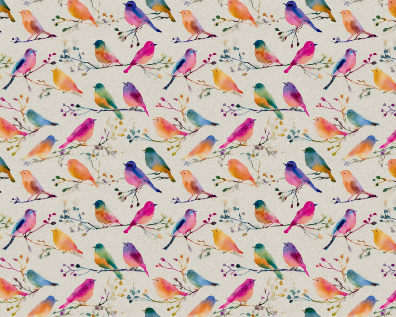 ES Viscose Painted Story Birds