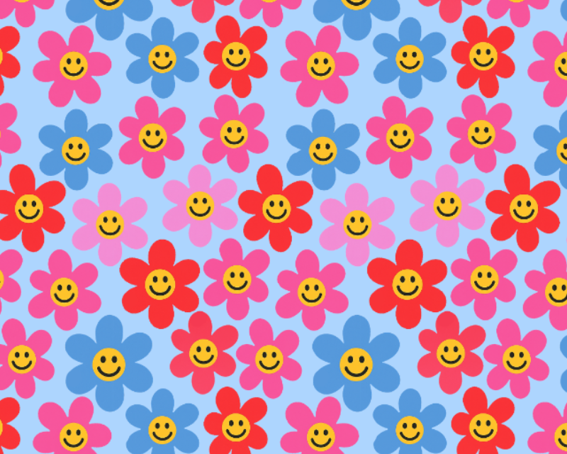 Little Johnny Digital Cotton Jersey Happy Blooms