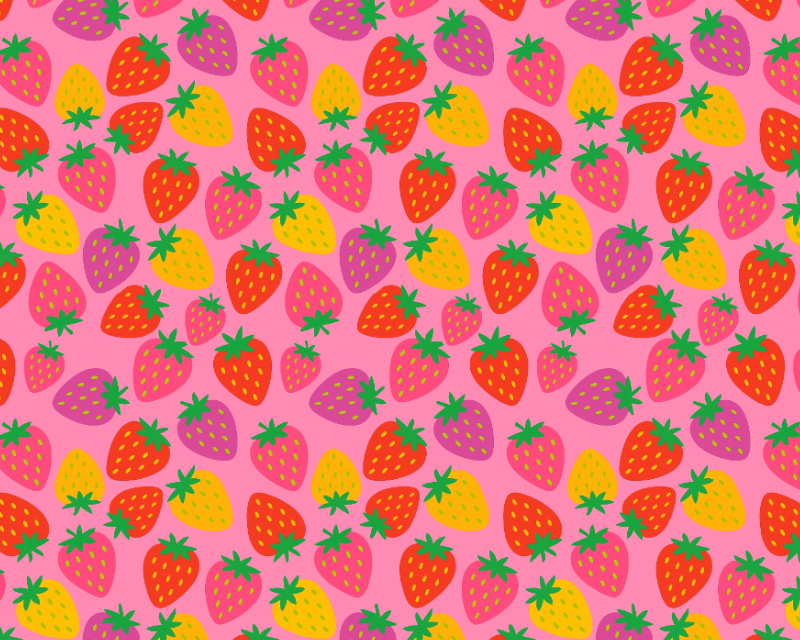 Little Johnny Digital Cotton Jersey Berry Bright