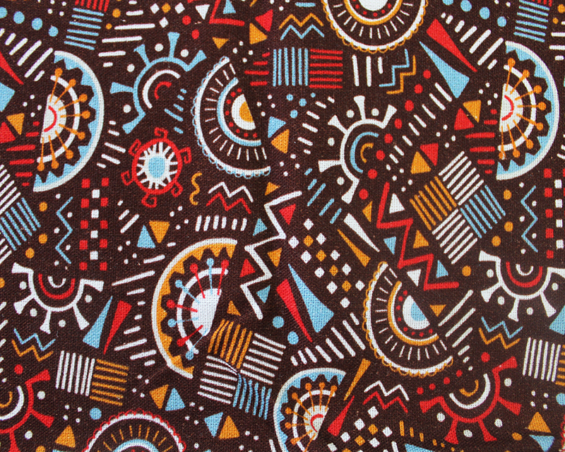 Little Johnny Eclectic Tribal Print Linen Mix 
