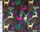 Floral Reindeers Contemporary Christmas Cotton 