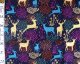 Floral Reindeers Contemporary Christmas Cotton 