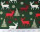 Christmas Reindeer Check Cotton  