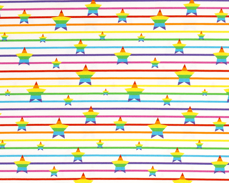Rainbow Star Stripe Cotton Jersey