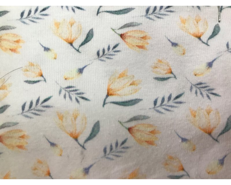 Watercolour Tulips Cotton Jersey by Blooming Fabrics 