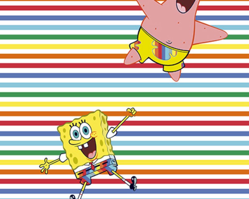 Little Johnny - Sponge Bob Rainbow Stripe Cotton
