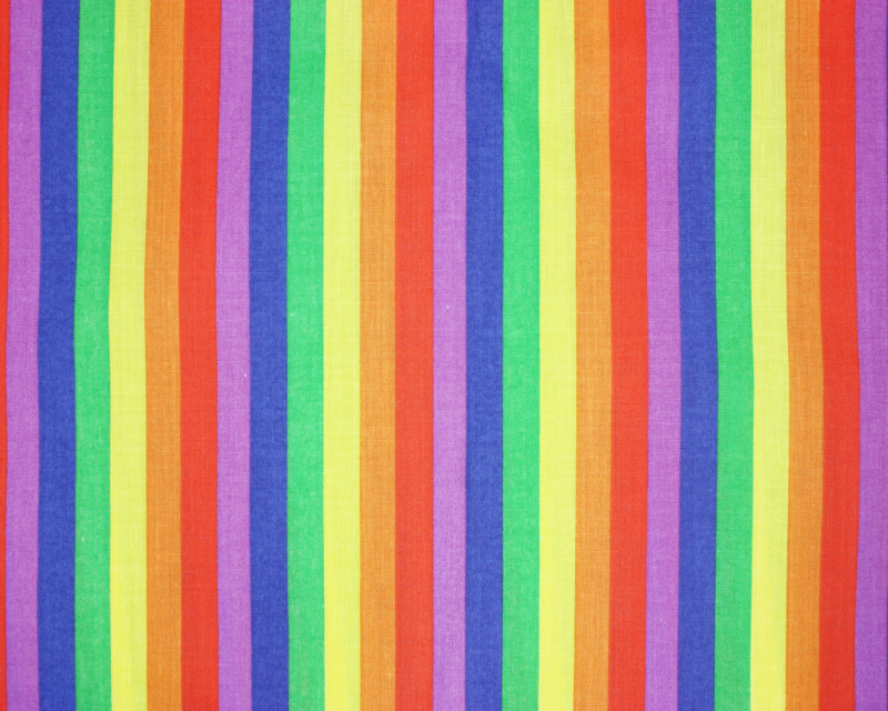 Sally Rainbow Candy Stripe Polycotton