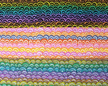 MP Doodle Rainbows Polycotton