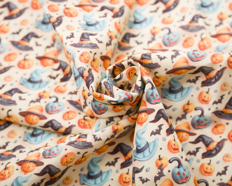 Little Johnny Witches Hats and Pumpkins