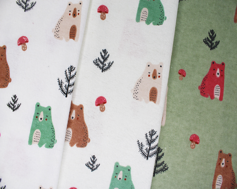 Forest Bears Polycotton Winceyette