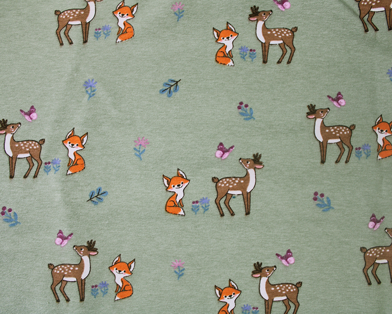 Joyful Deer Cotton Jersey