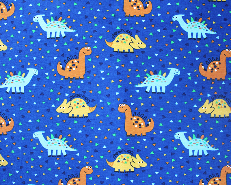 Happy Dinosaur Cotton Jersey