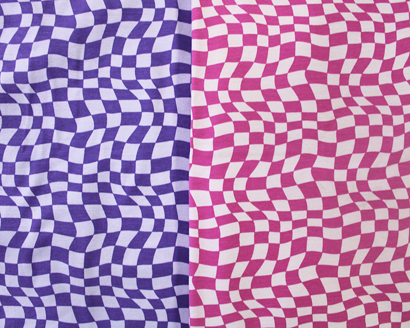 Trippy Checked Cotton Jersey