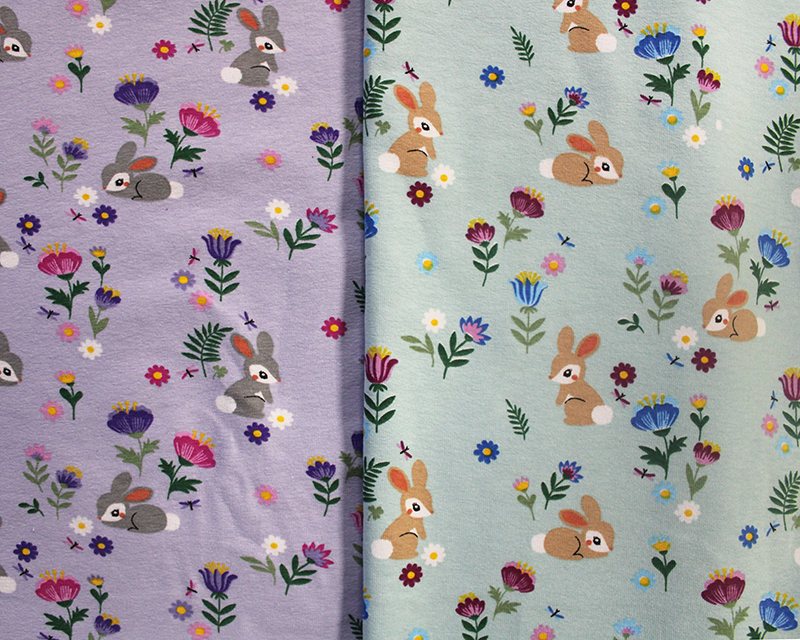 Floral Bunny Cotton Jersey