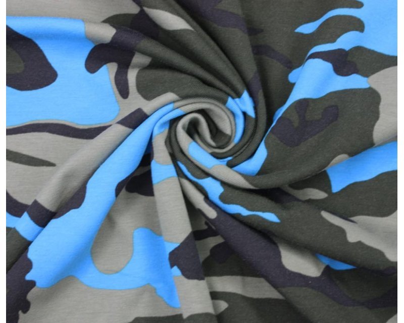 Camouflage Fluorescent Cotton Jersey - Wholesale Fabrics UK