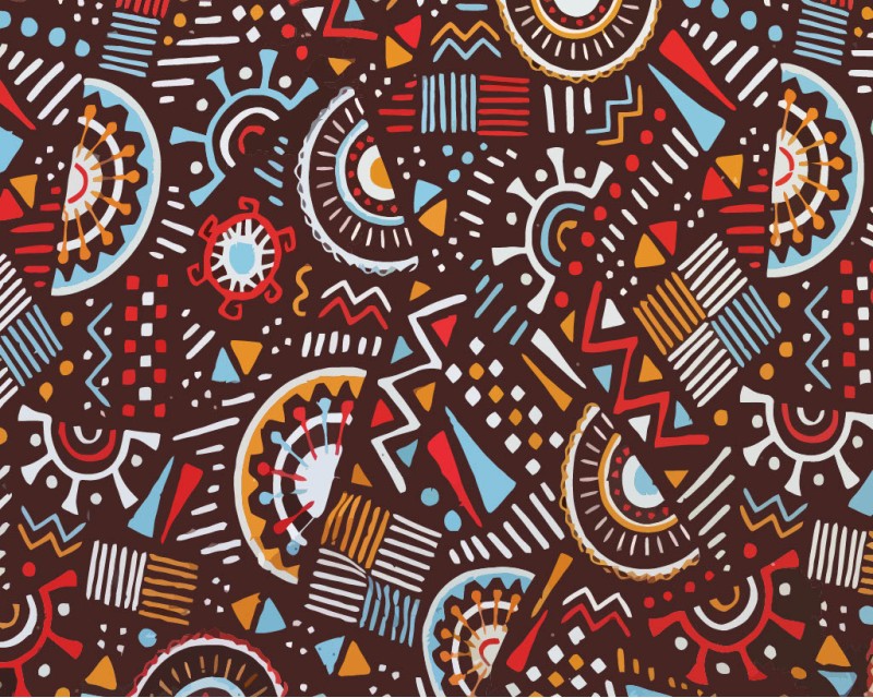 Little Johnny Eclectic Tribal Print Linen Mix 