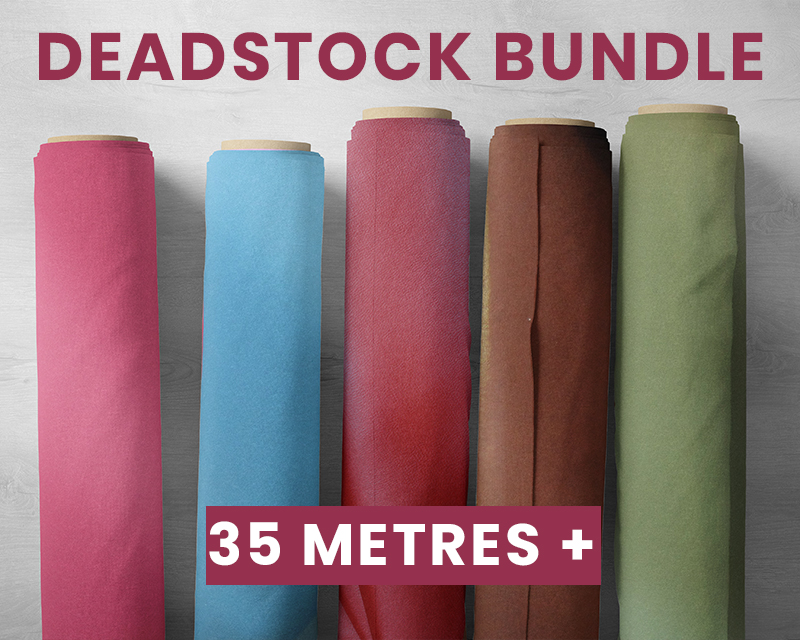 Assorted plain Leatherette and Vinyl – deadstock bundle (up to 35m)