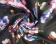 Foil Flowers Scuba - Black/Purple