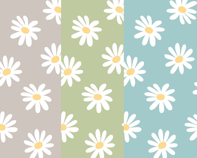 Coated Tablecloth Printed Daisy Flowers