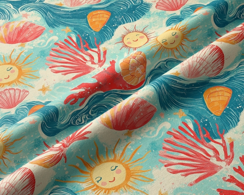 Little Johnny Digital Cotton Jersey Happy Sun