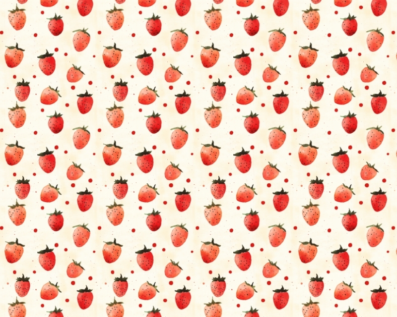 Little Johnny Digital Cotton Jersey Strawberries