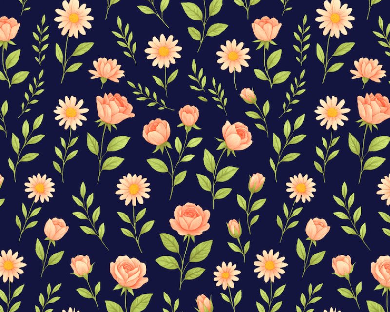 Mindy Polycotton Rosewood Bloom