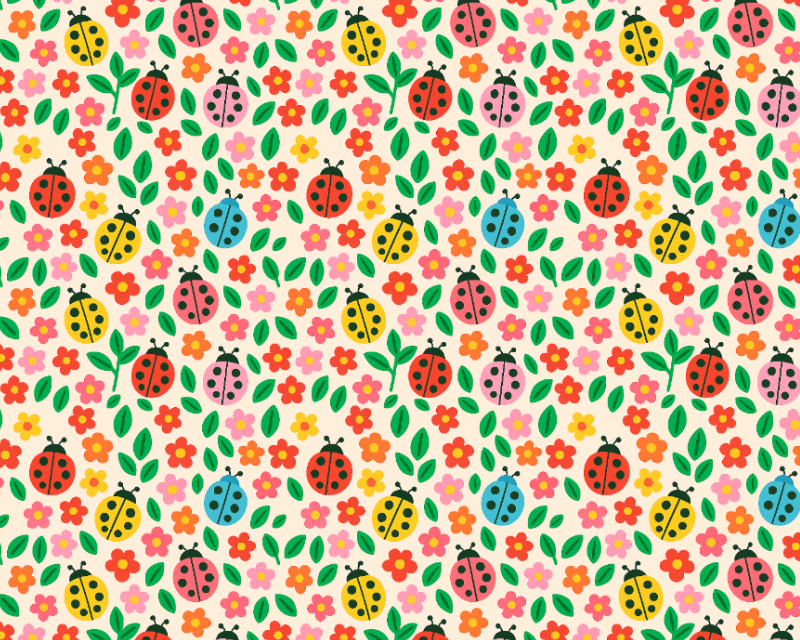 Little Johnny Polycotton Ladybird Garden