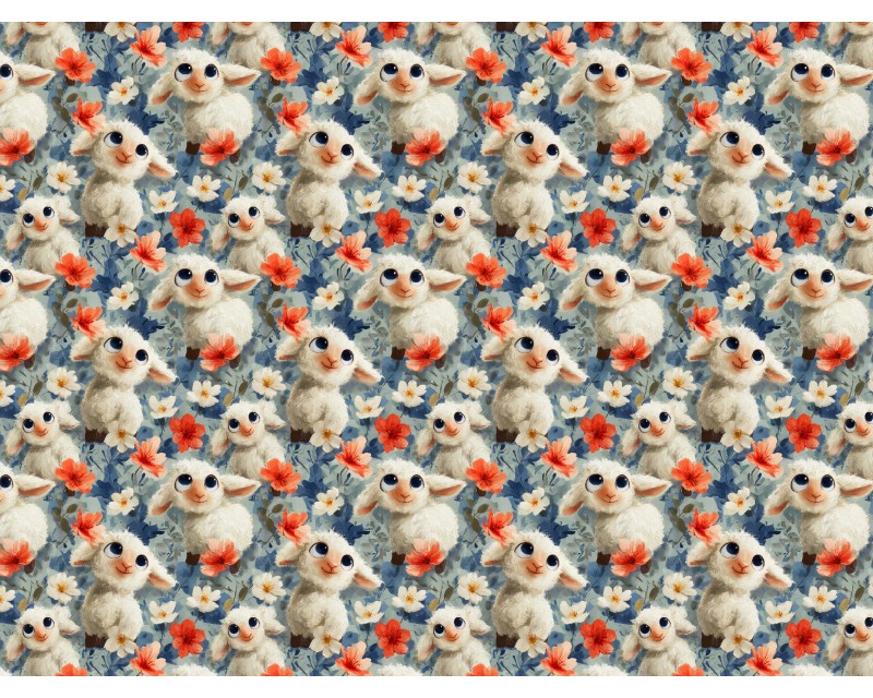 Empee Studio Digital Cotton Jersey Sheep Empee Studio Digital Cotton Jersey Sheep