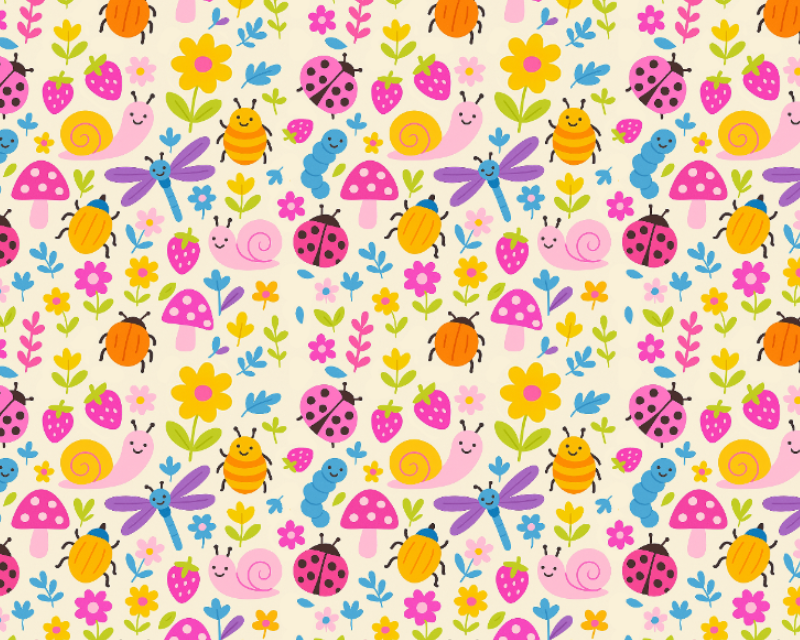 Little Johnny Polycotton Bug Buddies Garden