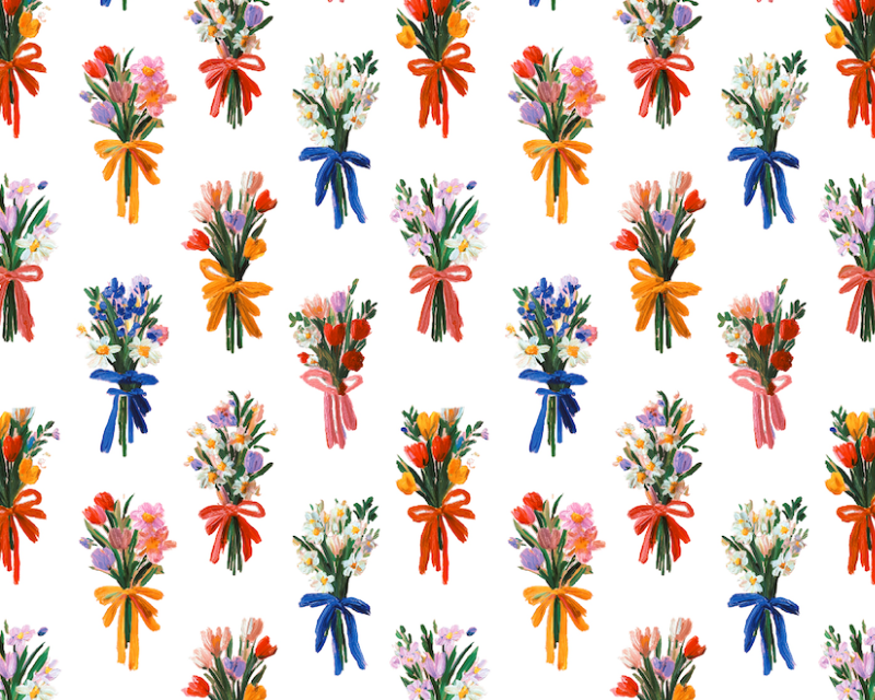 Mindy Polycotton Bouquet Lane