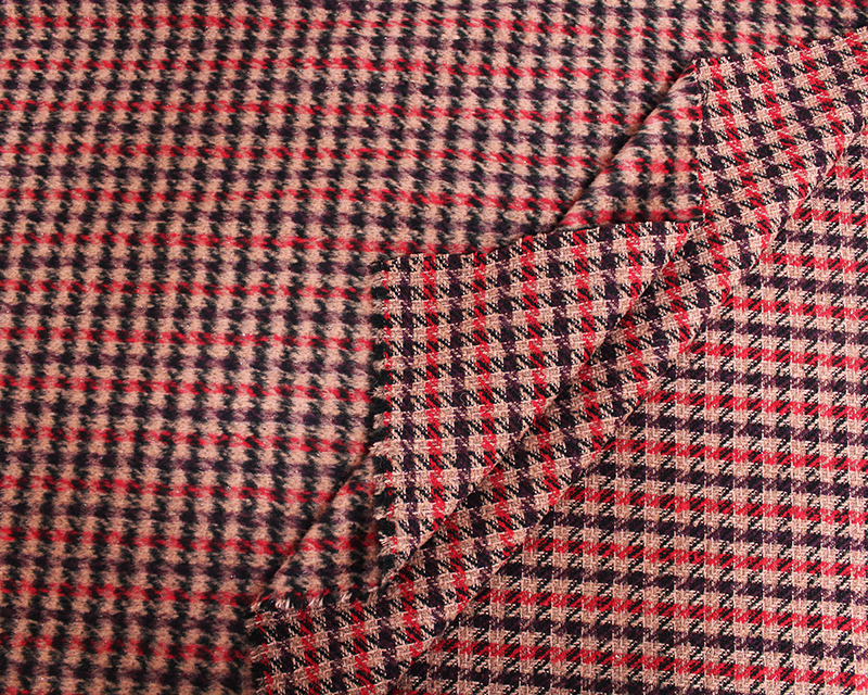 Sparkly Brushed Houndstooth Wool Mix 
