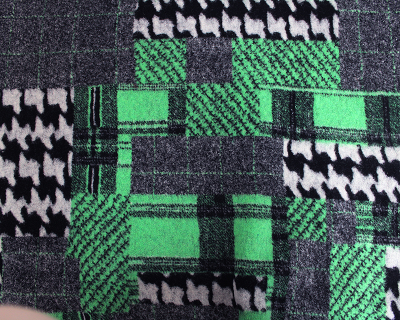Patchwork Houndstooth Wool Mix 