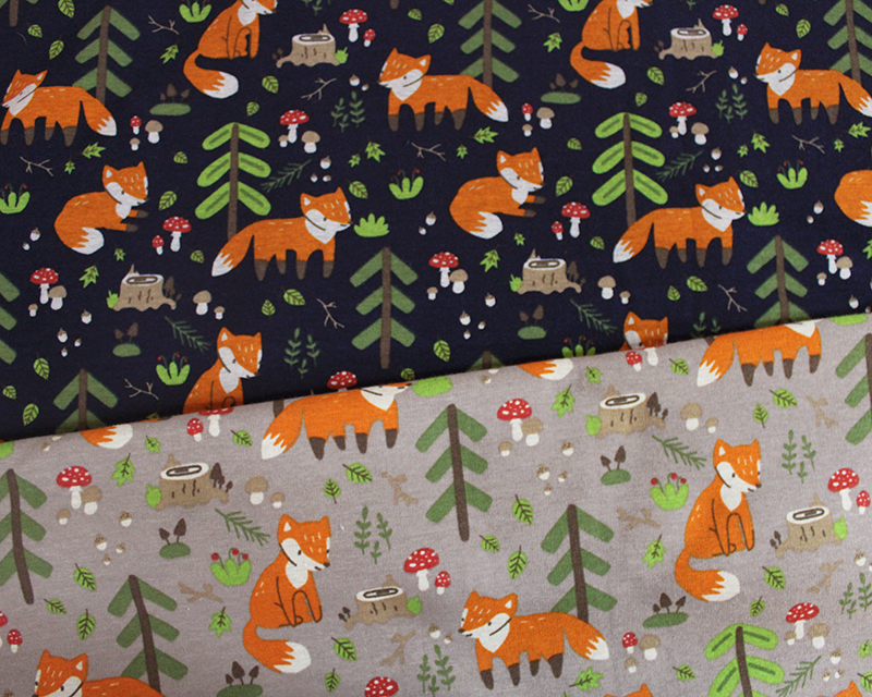 Forest Foxes Printed Alpine Fleece
