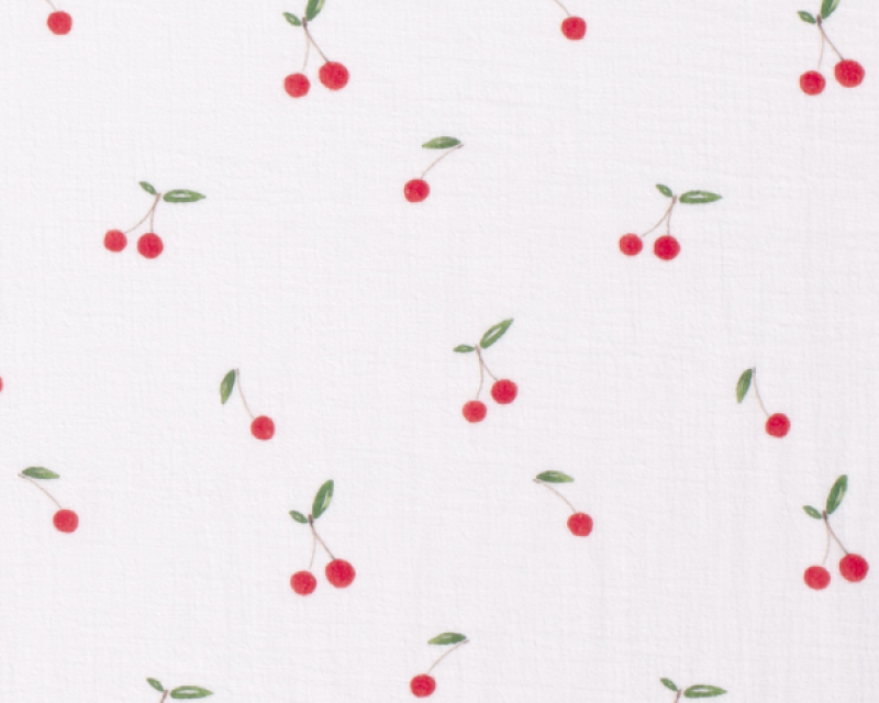 Muslin Digi Gauze Cherries