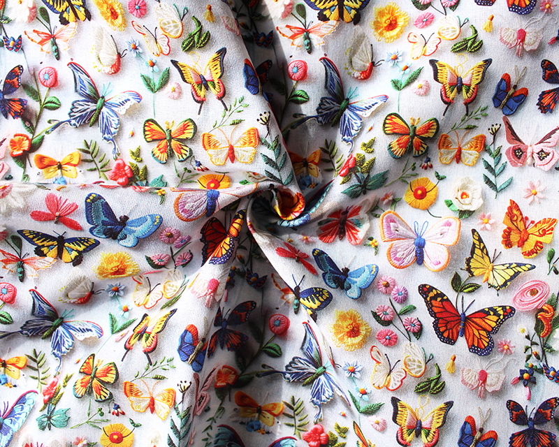 Little Johnny Butterflies 3d Cotton - Wholesale Fabrics