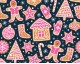 MP Polycotton Festive Gingerbread