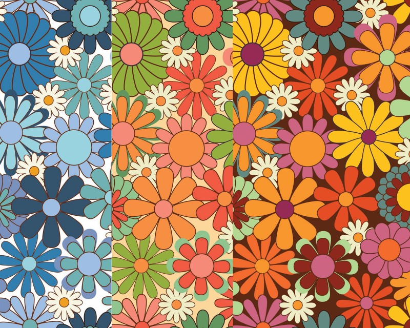 Mindy Florals Retro Vibes Polycotton
