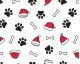 MP Polycotton Festive Paws