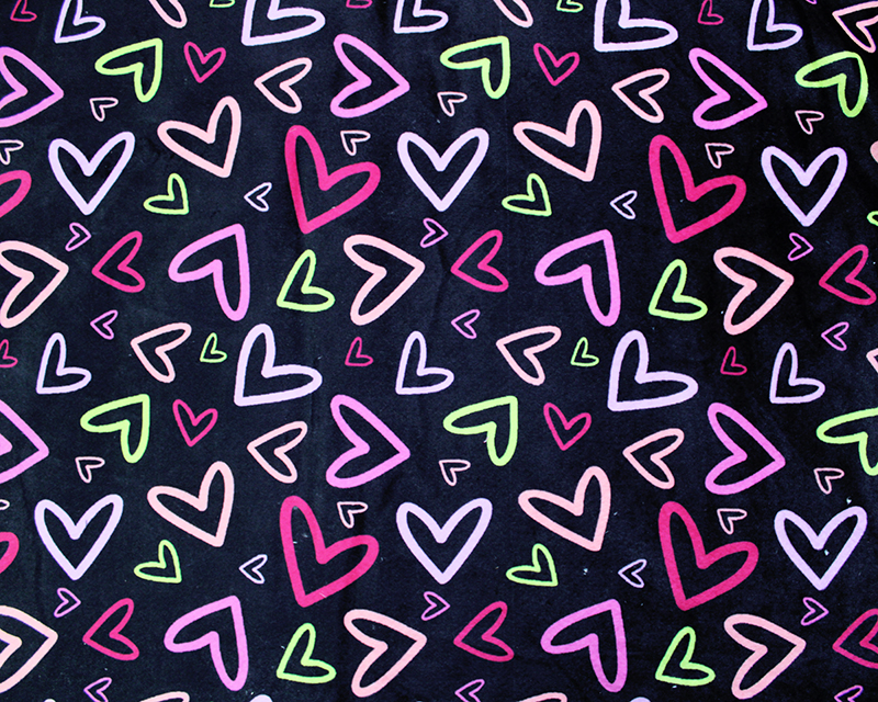 Bubs Digital Sherpa Fleece Hearts