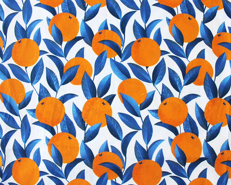 Little Johnny Viney Orange Digital Cotton