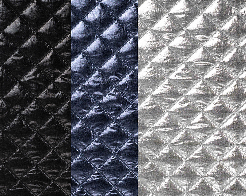 Double sided quilted fur coating