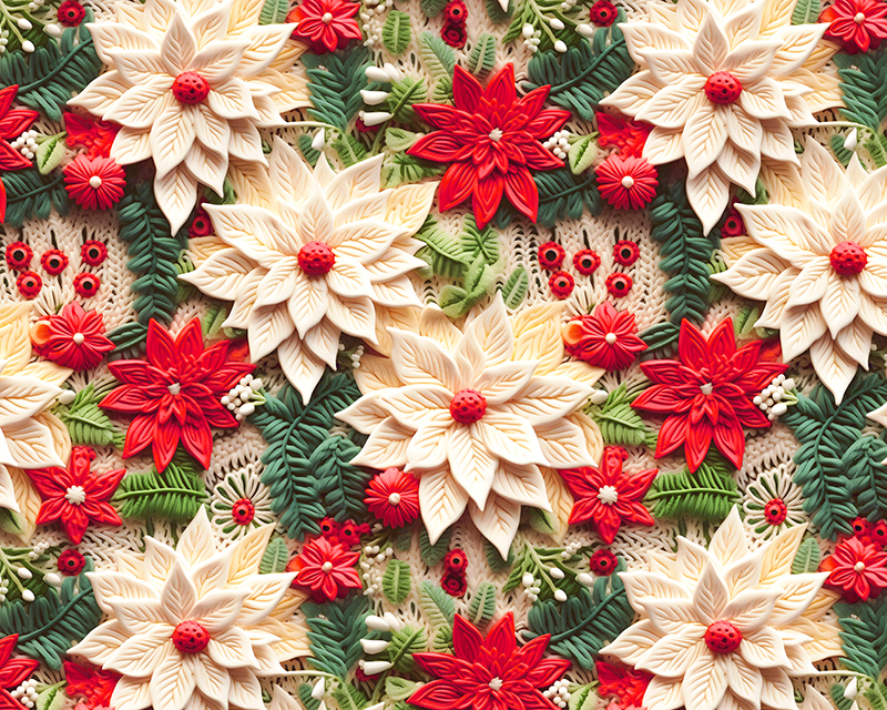 Little Johnny Festive Holly 3D Cotton