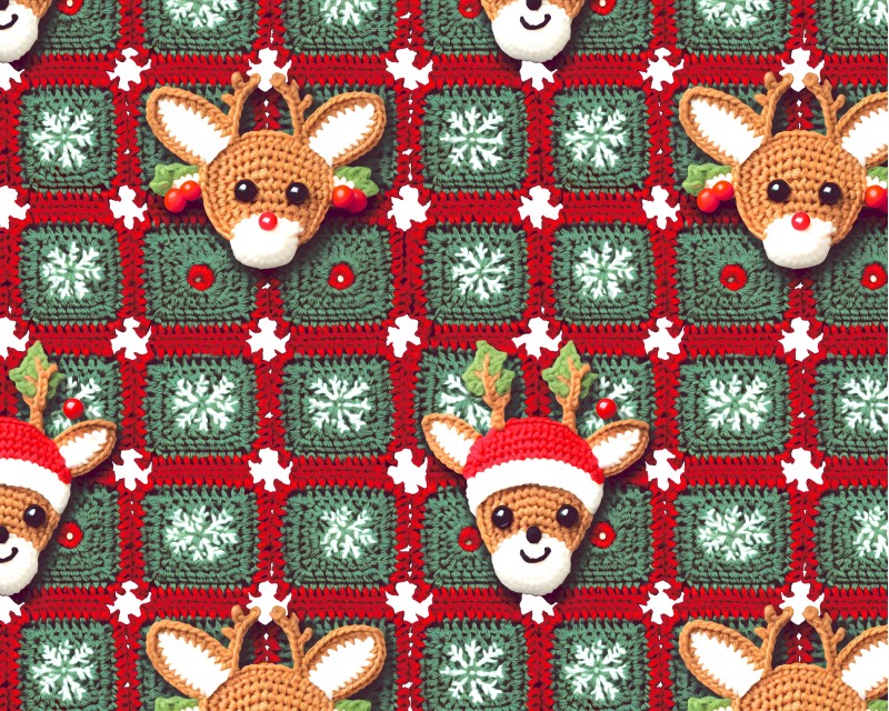 Little Johnny Festive Reindeer 3D Cotton