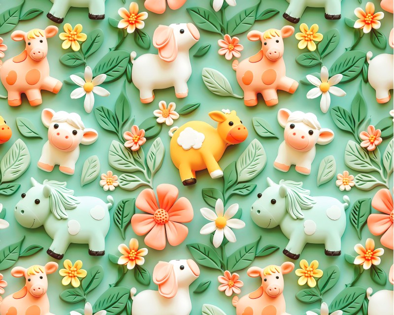 Little Johnny Farm Animals 3D Cotton