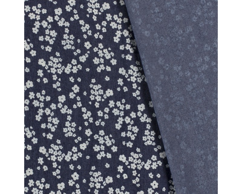 Flower Fields Printed Stretch Denim