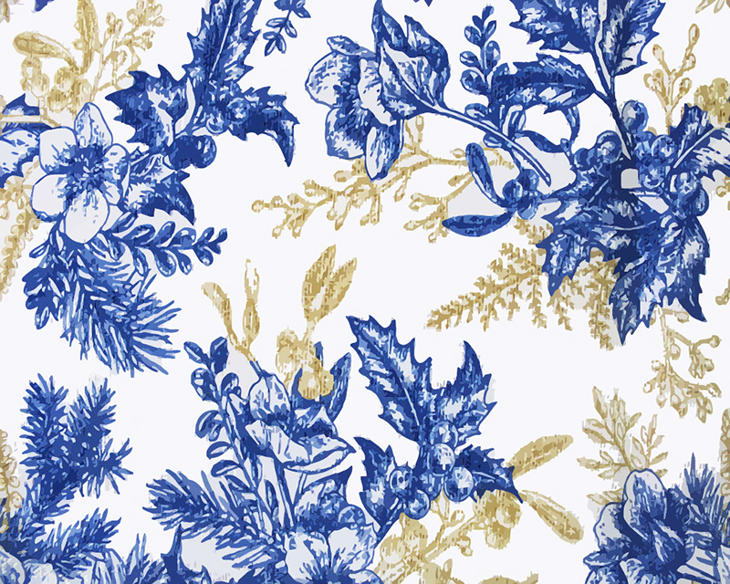 Little Johnny Classic Blue Floral Linen Mix