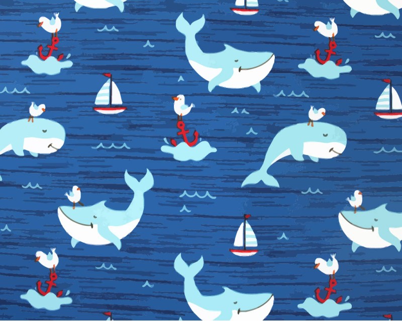 Pleasant Whale Cotton Jersey