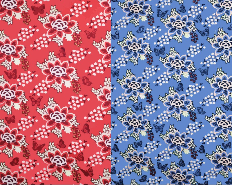 Flowers And Butterflies Soft Touch Cotton Jersey