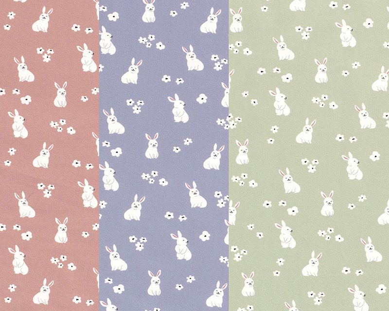 Floral Rabbits Cotton Jersey