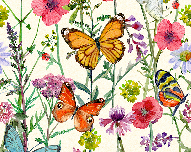 Little Johnny Butterflies Floral Corduroy